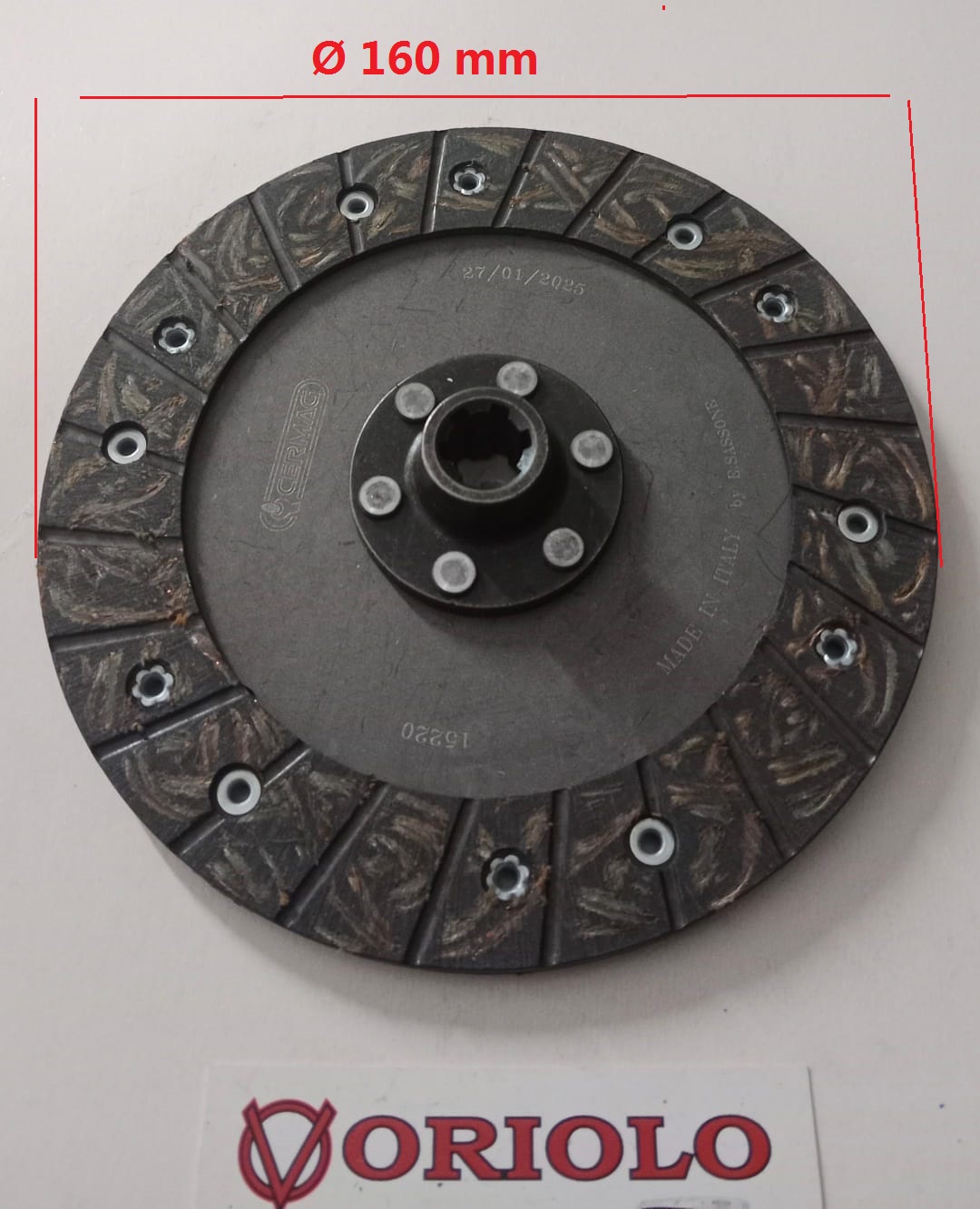 FRIZIONE PER MOTOCOLTIVATORE  AXO Z 6 DIAM EST 160 mm